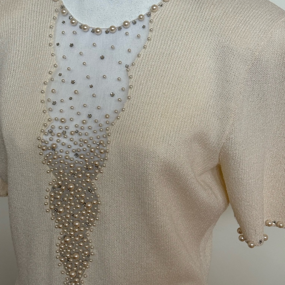 Hottest vintage cream dress I never wore- deep V - Picture 7 of 12